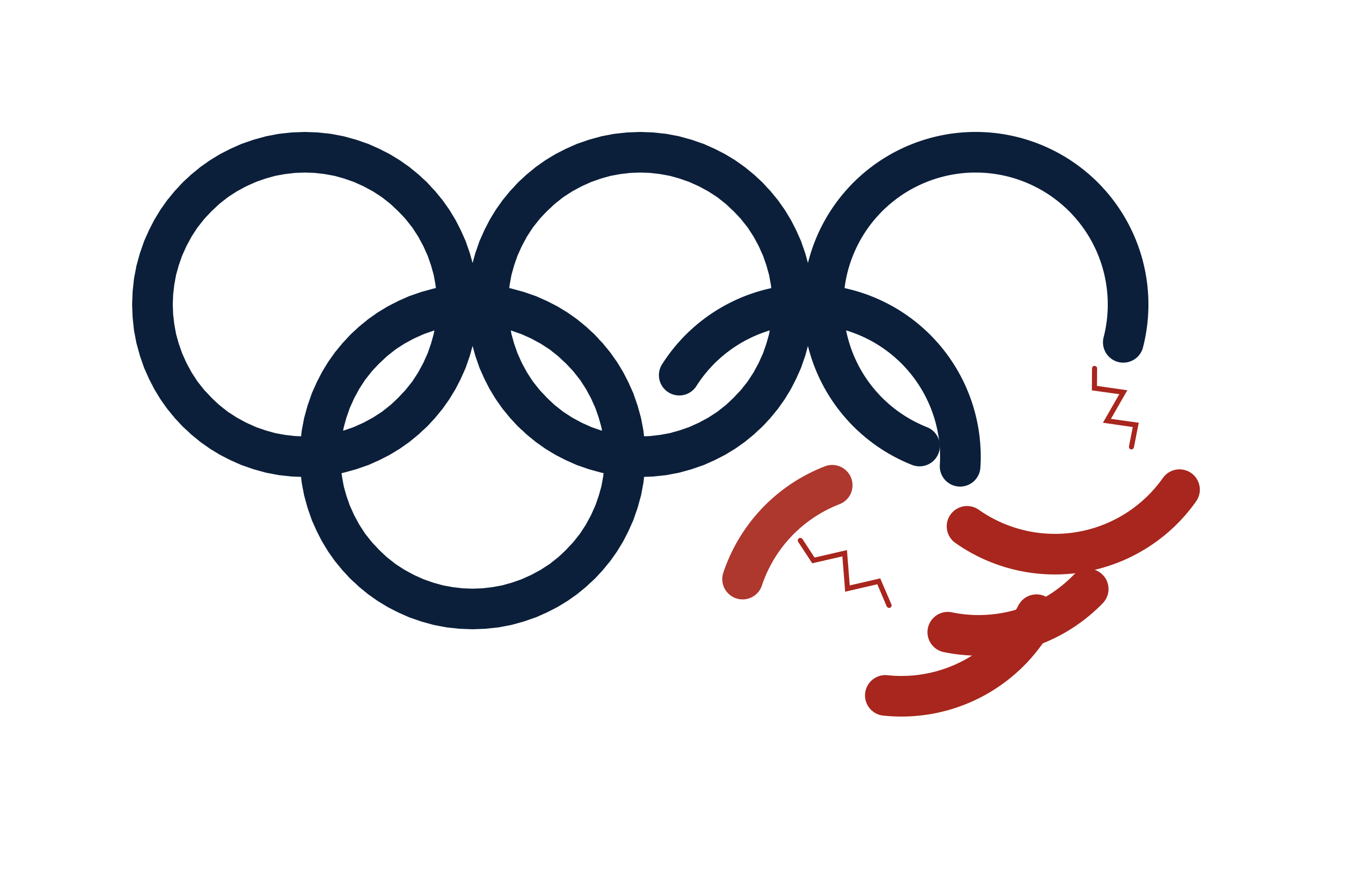 Broken Olympic rings